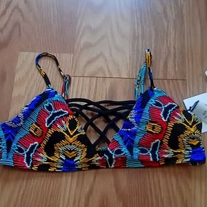 L Space "Jaime" Criss-Cross Front Bikini Top